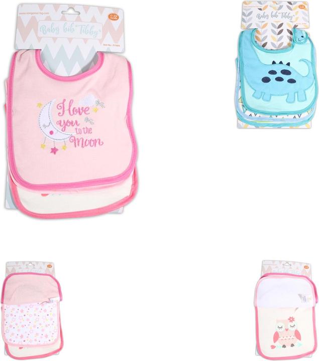 Cangaroo Set di 3 bavaglini Tibby