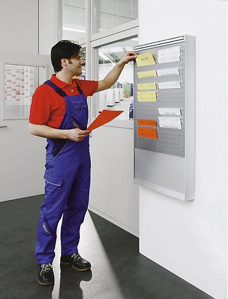 Image du produit Display developments Tableau de tri, 1 x 18 casiers A5, position horizontale des documents, noir (A5)