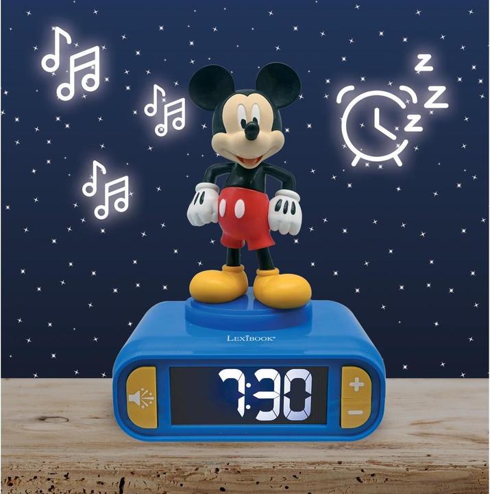 Actual product image Lexibook Mickey Mouse alarm clock with 3D night light figure and special ringtones
