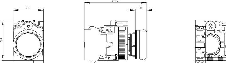 Produktbild Siemens Drucktaster 1f sw rnd Ř22mm 1Ö 3SU1150-0AB10-3CA0