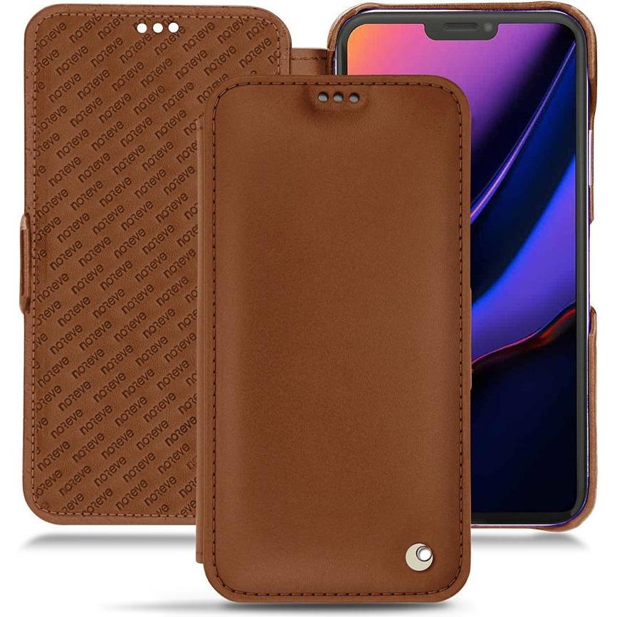 Noreve Lederschutzhülle horizontal (Apple iPhone 11 Pro), Smartphone Hülle, Braun