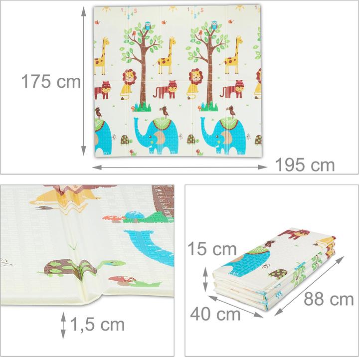 Immagine prodotto Relaxdays tappeto-gioco (195 x 175 x 1,5 cm)