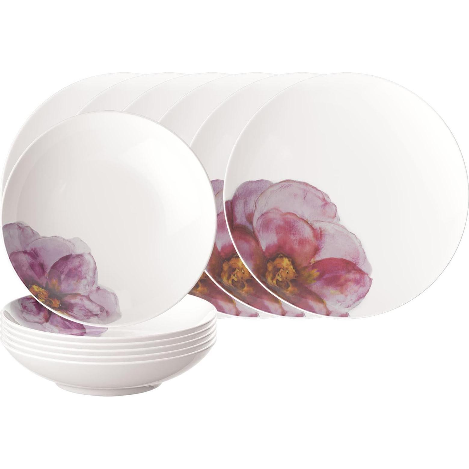 Villeroy & Boch, Geschirrset, Rose Garden Dinner-Set (6 Stück)
