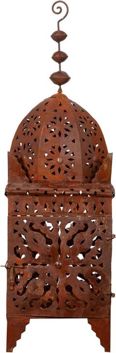 Actual product image Large Outdoor Pierced Ground Lantern with Decorative Candlelight Effect