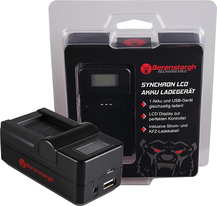 Productafbeelding Berenstargh Synchron USB Ladegerät f. Sony NP-BX1 BX BX1 NP-BX1 Cybershot DSC HX300 DSC HX50V DSC RX (Batterijlader voor camera)