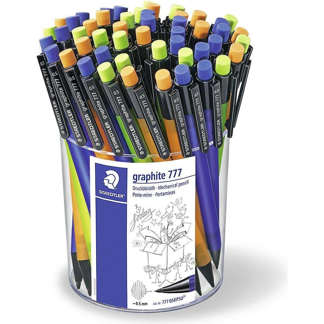 Thumbnail - Staedtler, Bleistift, graphite 777 Druckbleistift Köcher mit 50 Stück, 0.5 mm, sortiert (0.50 mm, 50 x)