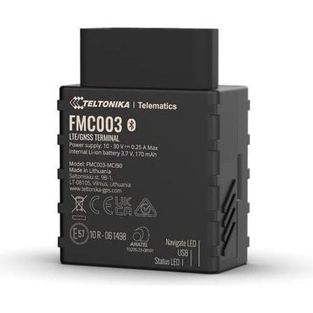 Teltonika, Accessori per navigatore GPS, FMC003 4G LTE OBD Tracker mit OEM-Datenzugriff für Fuhrparks