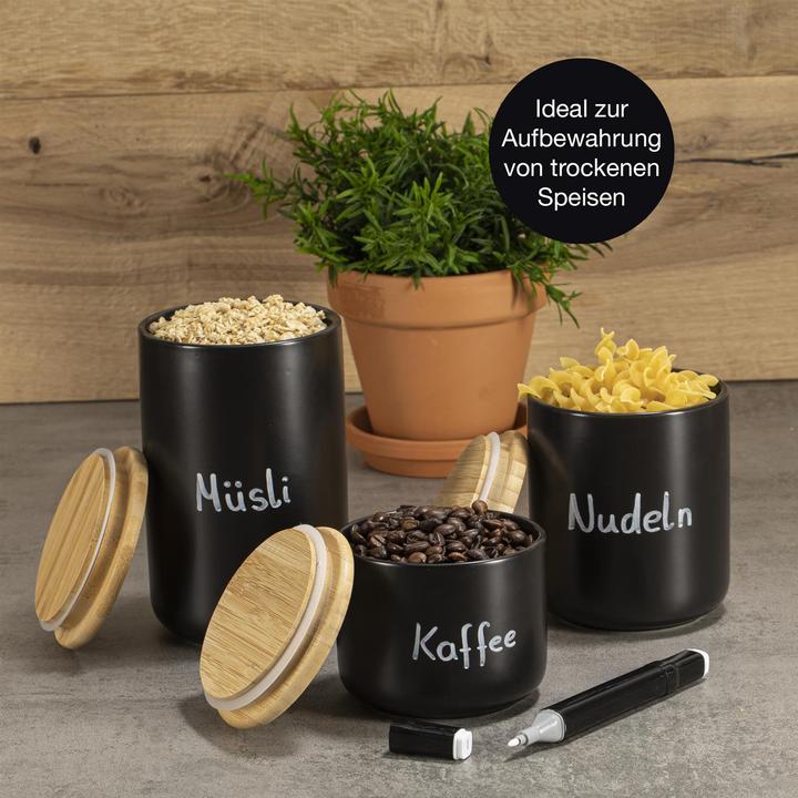 Actual product image Moritz & Moritz Storage Jar Set Black 400-900 ml (0.90 l)