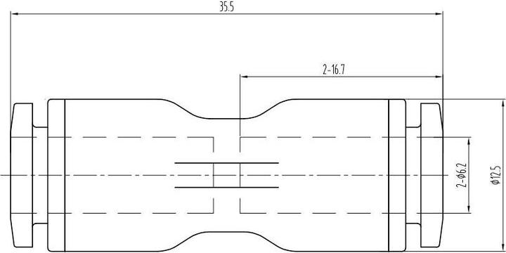 Produktbild Tru Components Gerade-Verbinder PU6 Rohr-Ø: 6 mm 1 St.