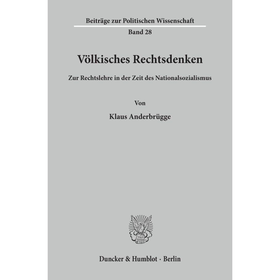 Thumbnail - Völkisches Rechtsdenken, Fachbücher