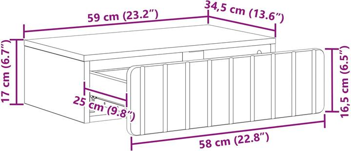 Produktbild vidaXL Wandmontierter Tisch