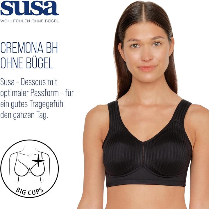 Image du produit Susa Beha naadloze cups, band onder borst, verstelbare bandjes, haaksluiting rug (100 B)