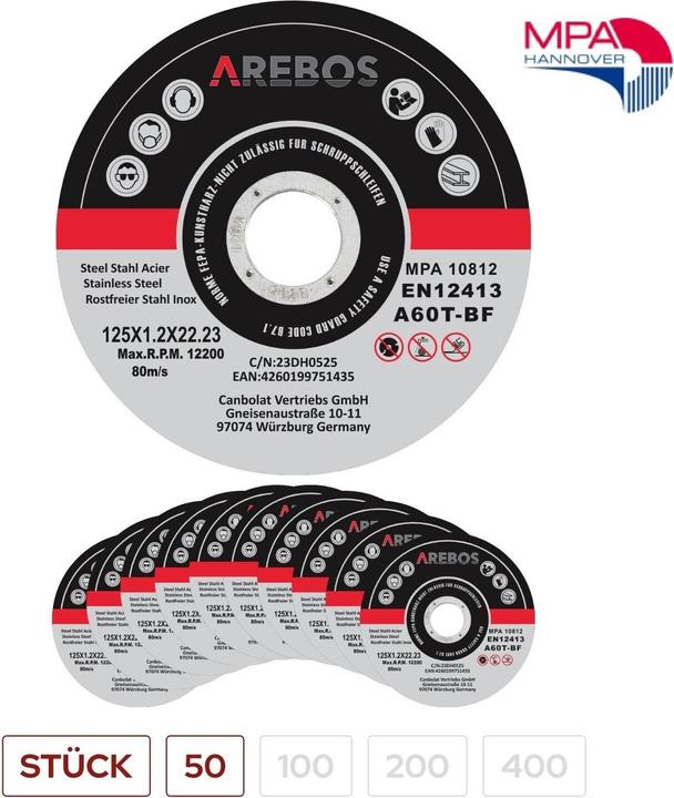 Immagine prodotto Arebos Disco da taglio