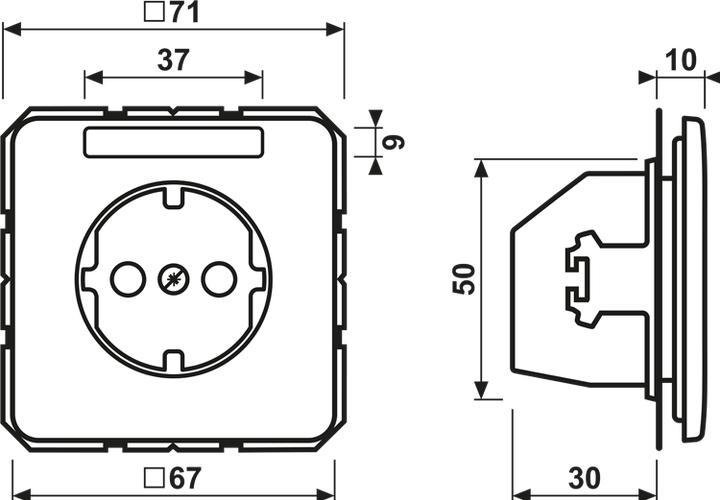 Actual product image JUNG SCHUKO socket outlet