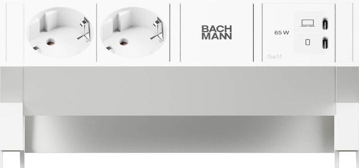 Produktbild Bachmann DESK2 PURE WHITE 2xCEE7/3 (2x, CEE 7/3)