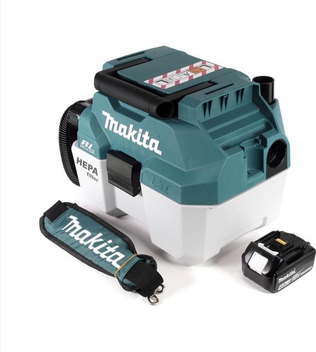 Produktbild Makita DVC 750 LM1X1 Akku Staubsauger Nass und Trockensauger 18 V tragbar + 1x 4,0 Ah Akku - ohne (Nass-Trockensauger)
