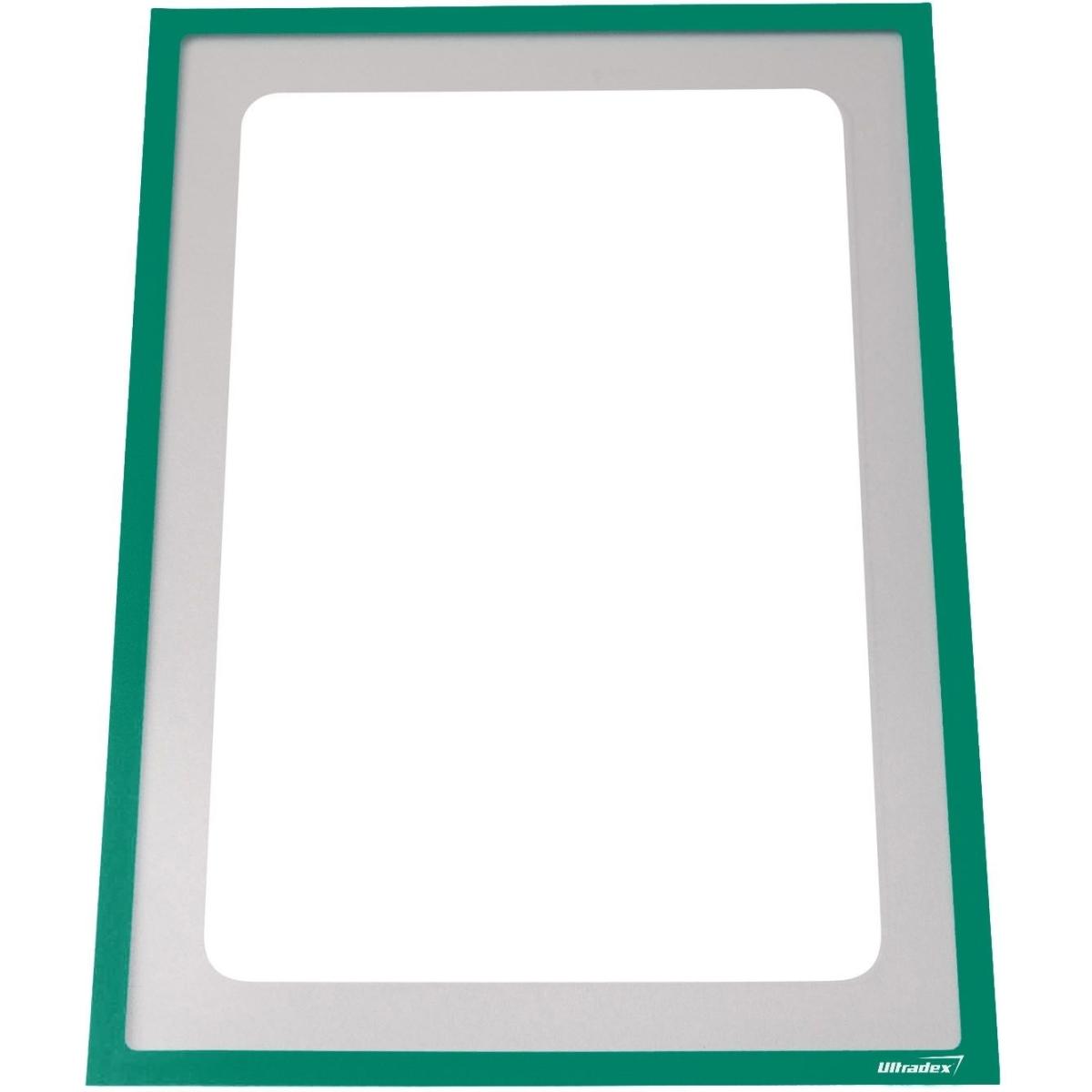 Ultradex, Informationsschild, Infotasche magnetisch für DIN A4 312x225mm VE=5 Stück grün