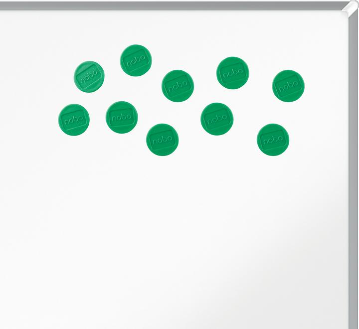 Productafbeelding Nobo Magneet rond 13mm 1915289 groen 10 stuks (10 x)