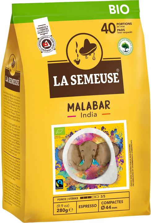 La Semeuse Dosettes de café Malabar India Bio 40 pièces (40 x Port.)