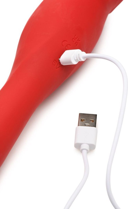 Image du produit XR Brands Lickgasm Baiser + Vibromasseur Baiser Double Face - Rouge