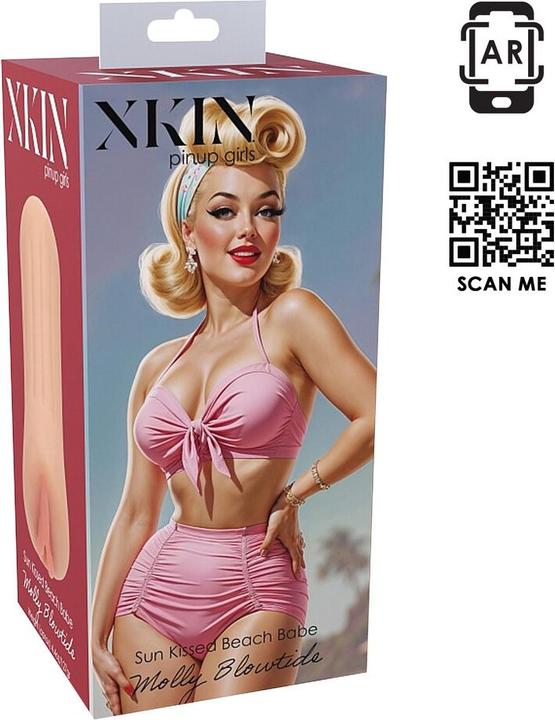 Produktbild Xkin Pinup Dolls - Sun Kissed Beach Babe Molly Blowtide - TPE Small Masturbator - 127g - Flesh