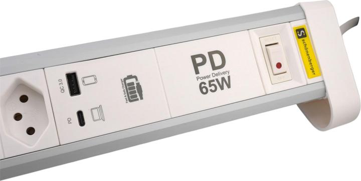 Actual product image Schönenberger Tisch-Steckdosenleiste (4x, Type 13, 2 m)