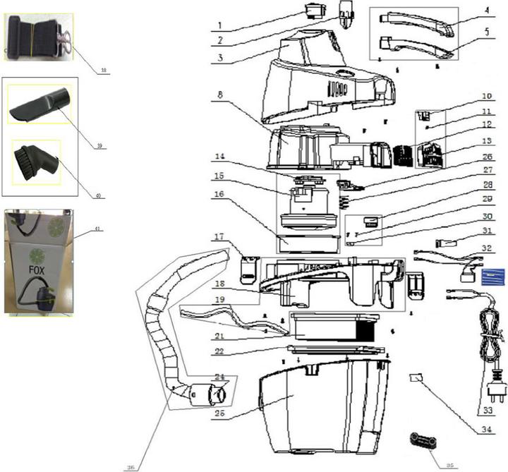 Image du produit Proton MEC 1/6 T FOX (Aspirateur sec)