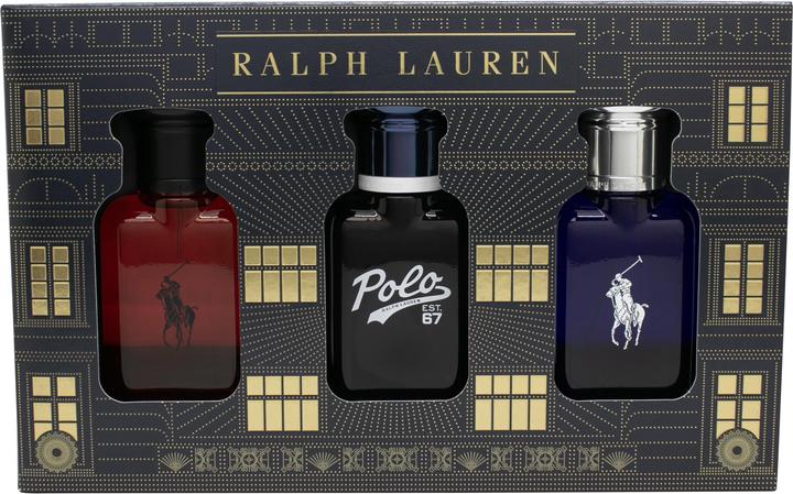 Actual product image Ralph Lauren World Of Polo Blue Eau De Toilette Spray Set 40ml Each Of Blue Red And 67 (Fragrance set)