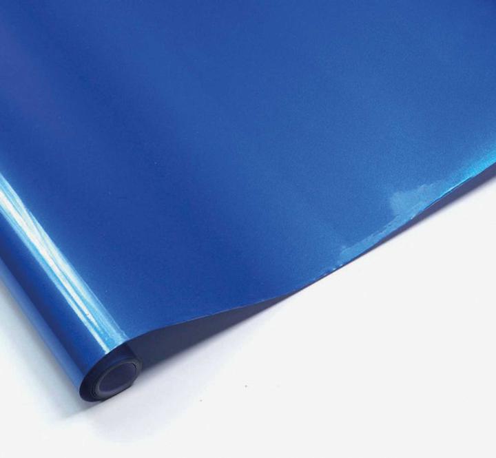 Actual product image Planet-Hobby Bügelfolie Metallic Blau 10 Meter
