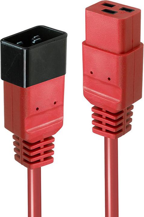 Actual product image Lindy 1m IEC C19 to IEC C20 extension red (1 m)