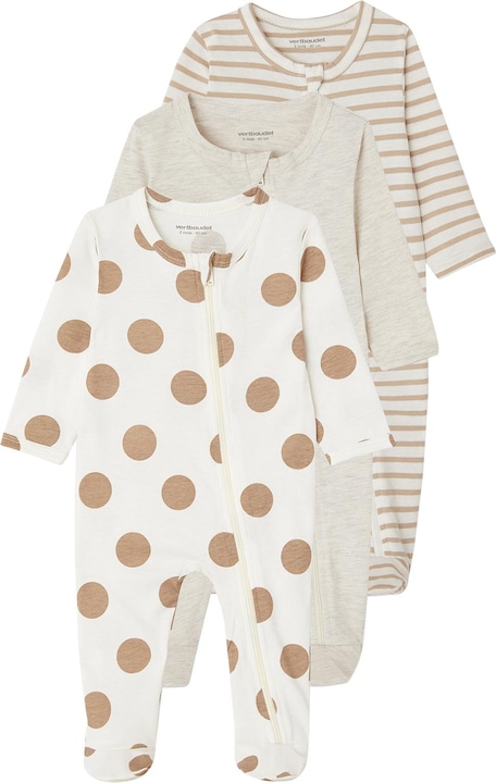 Image du produit Vertbaudet 3er-Pack Baby Strampler mit Reissverschluss BASICS (56)