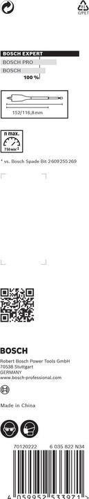 Produktbild Bosch Professional Zubehör EXPERT Self Cut Speed Flachfräsbohrer, 26 x 152 mm (26 Millimeter)
