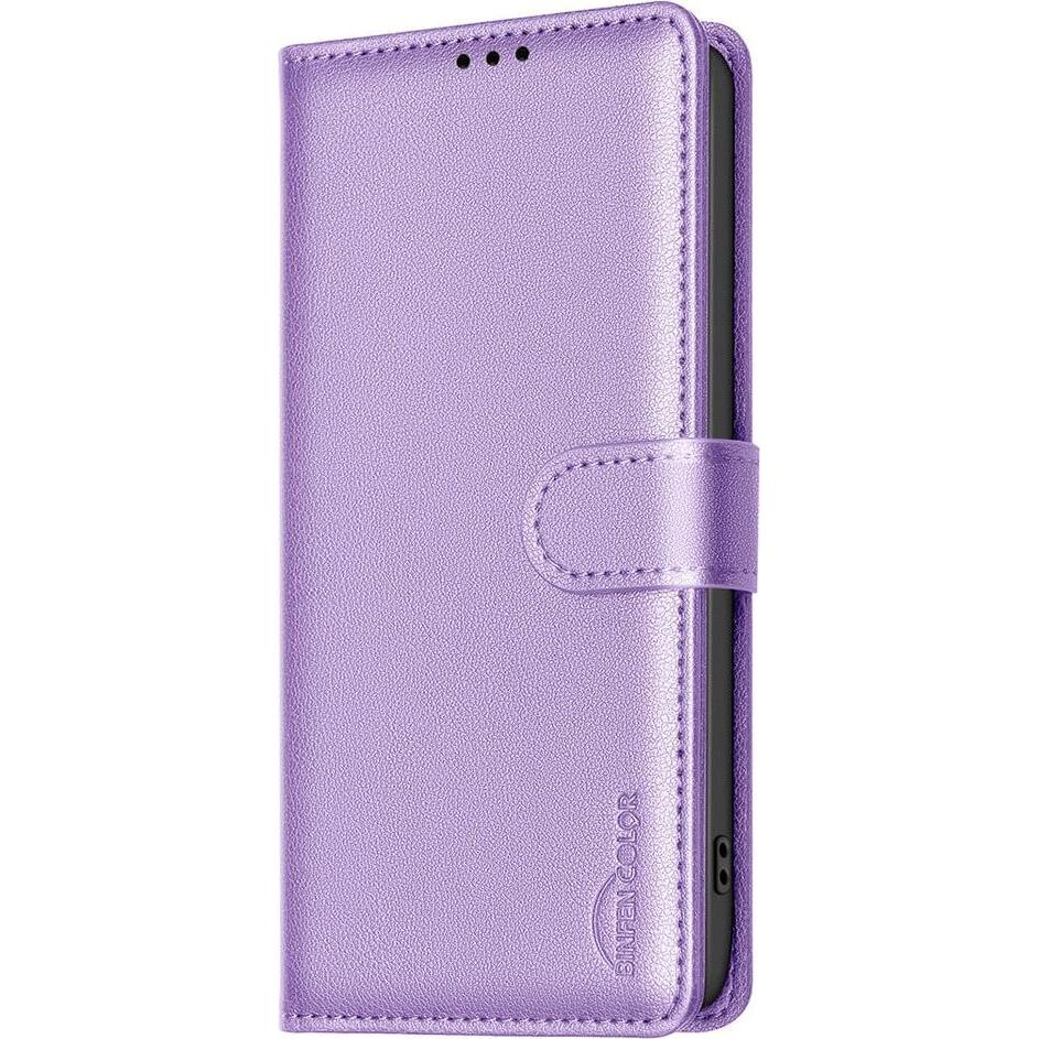 Binfen Color Galaxy A26 - BINFEN Leder Etui Hülle mit RFID Blocker (Samsung Galaxy A36), Smartphone Hülle, Violett