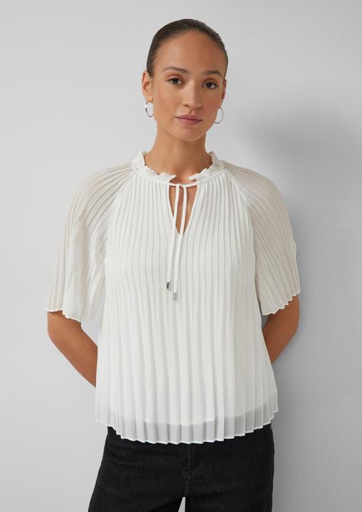 Immagine prodotto s.Oliver Bluse Festliche Chiffon-Bluse mit Plissee und Rüschen (46)