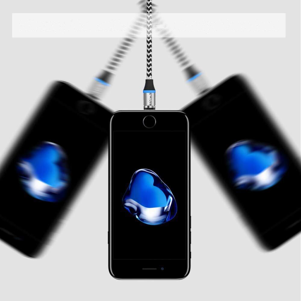 Hurtel Spina con punta del cavo magnetico color argento Lightning (USB 3.2 Gen 1), Cavo USB