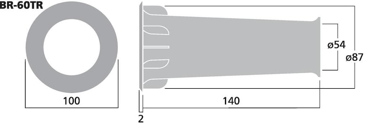 Actual product image Monacor Bass-reflex tube