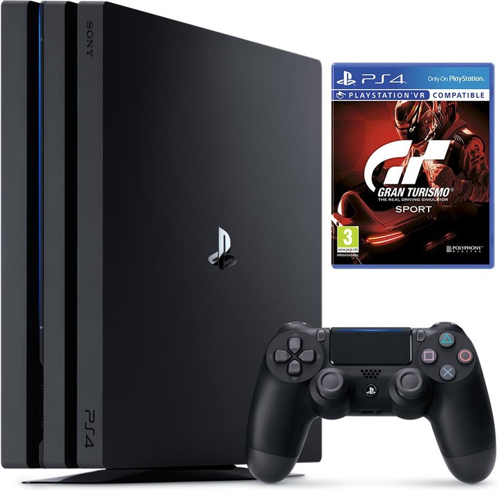 Actual product image Sony PS4 Pro 1TB + Gran Turismo Sport