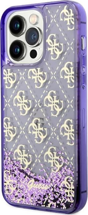 Produktbild Guess GUHCP14XLC4PSGU iPhone 14 Pro Max 6.7" purple/purple hardcase Liquid Glitter 4G Transculent (Apple iPhone 14 Pro Max)