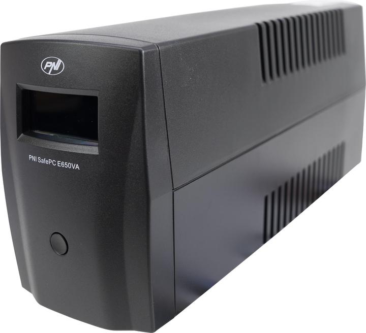 Immagine prodotto PNI UPS SafePC E650VA, potenza 390 W, 1,8 A, uscita 2 x 230 V, schermo LCD, batteria 7,2 A in L (650 VA, 390 W, Interattivo linea UPS)