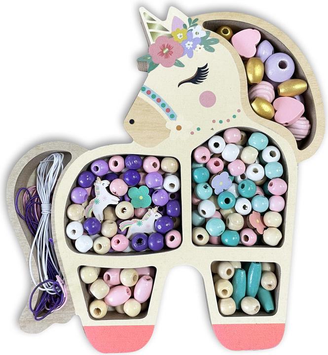 Sycomore COFFRET PERLES BOIS LICORNE 170PCS (FR-DE-IT)