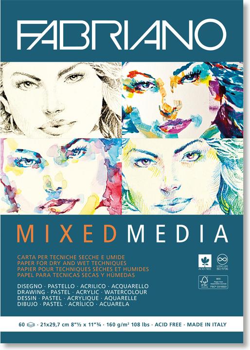 Image du produit Fabriano Malblock Mixed Media A4, 60 Blatt (A4)