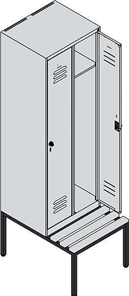 Actual product image C+P Locker Classic PLUS bench seat (60 cm, 212 cm)