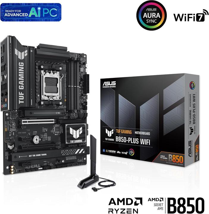 Image du produit ASUS TUF Gaming B850-Plus Wifi (AM5, AMD B850, ATX)