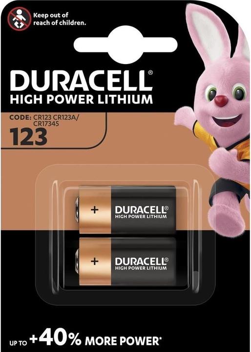 Produktbild Duracell High Power Lithium (2 Stk., CR123A, 1400 mAh)