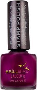 BrillBird Stamp Nail Polish - Fuchsia Pink 5ml (Fuchsia Pink, Gel-Effect Nail Polish)