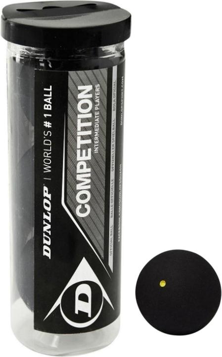 Actual product image Dunlop 3Pack Squash Balls Competition