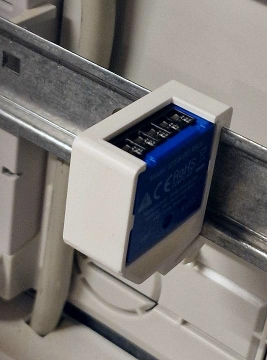 Actual product image Light Solutions DIN rail adapter for Shelly Mini - For 1 piece