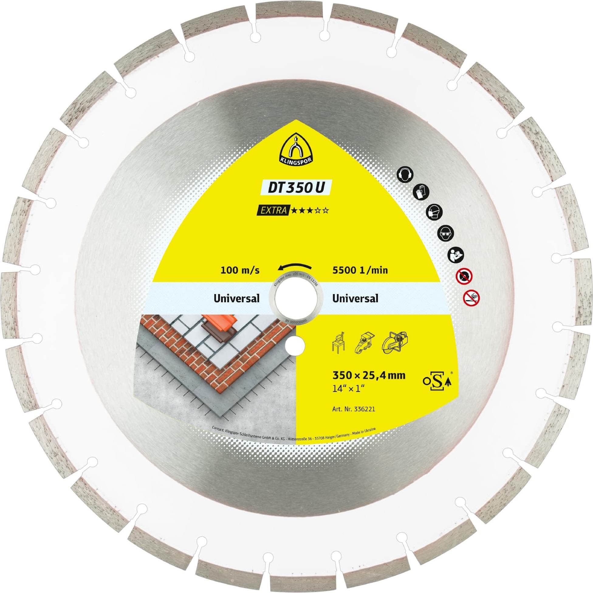Klingspor, Sägeblatt, DT 350 U Extra - Diamanttrennscheibe 350 x 25,4 mm