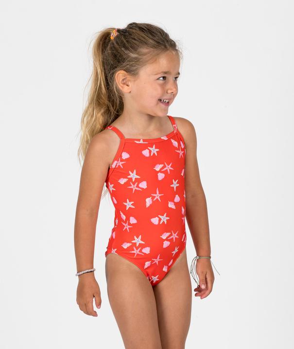 Image du produit Nabaiji Maillot de bain 1 pièce Bébé / Fille - rouge imprimés coquillages