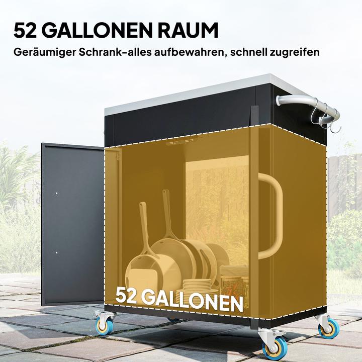 Actual product image Homcom Kitchen cabinet on castors